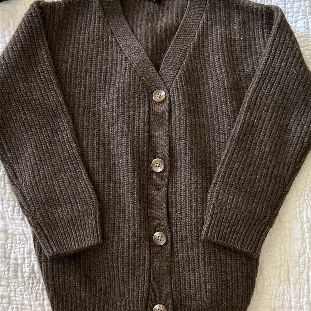 Quince Brown Knit Sweater
